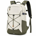 Mochila de senderismo 48 x 30 x 18 cm de poliéster beige y verde oliva con cordón elástico