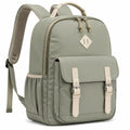 Mochila 30 x 15 x 40 cm de tejido sintético verde con bolsillos y cierre de cremallera